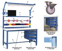 5,000 LB. CAPACITY KENNEDY SERIES WORKBENCHES - WITH HEAVY LISSTAT™ ESD TOP