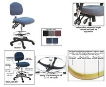 BENCHPRO™ ESD FABRIC INDUSTRIAL CHAIRS