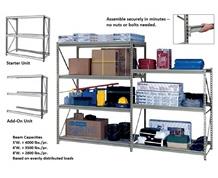 HEAVY-DUTY Z-BEAM STORAGE RACK - STARTER UNITS W/O DECKING