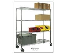 MOBILE CHROME WIRE SHELVING