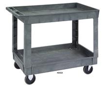 2-SHELF DEEP WELL PLASTIC UTILITY CARTS