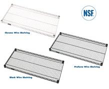 CHROME, PROFORM & BLACK WIRE SHELVING