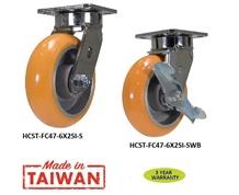 100% MAINTENANCE-FREE HEAVY DUTY POLYURETHANE CASTERS