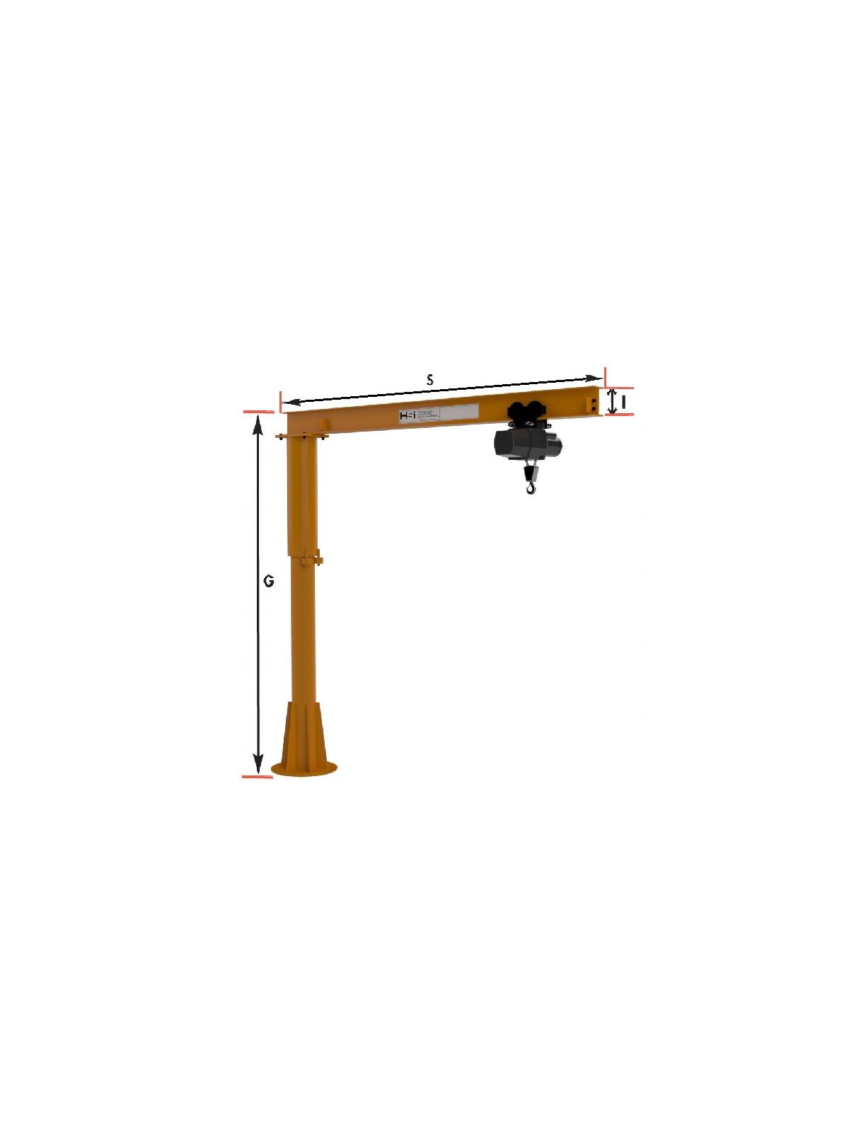 Light Duty Pillar Base Mounted Jib Crane Industrial Equipment for Sale